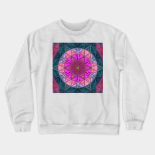 Glass Tile Kaleidoscope Pink and Blue Crewneck Sweatshirt